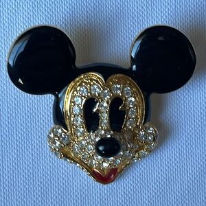 Vintage Disney Mickey Mouse Napier Pin Brooch Rhinestone